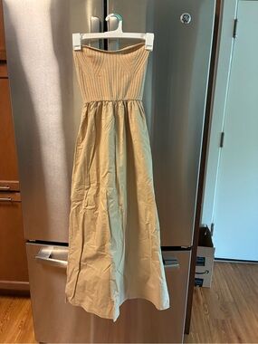 Universal Thread Strapless Beige Maxi Dress